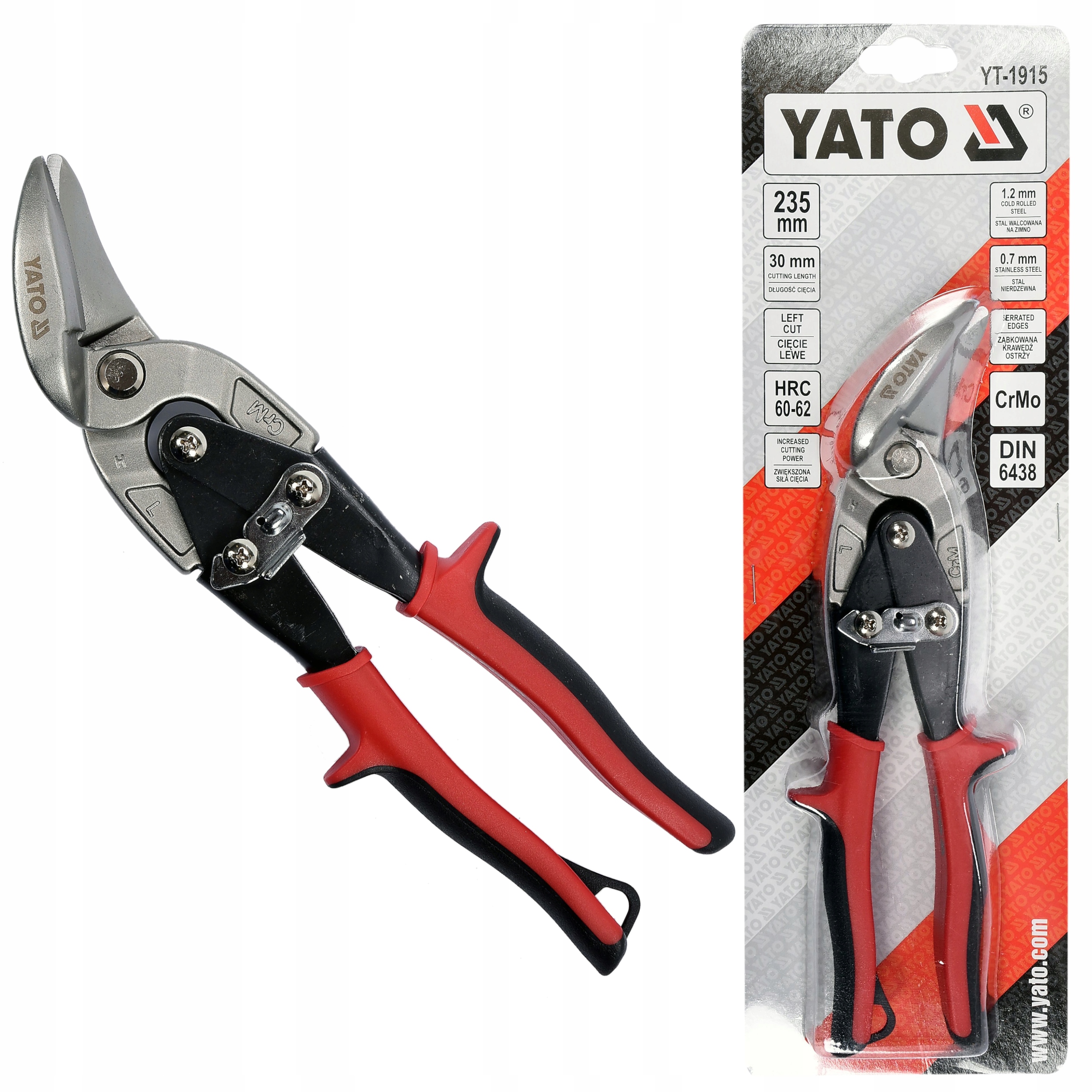 

Yato Nożyce Do Cięcia Blachy Lewe 235 MM