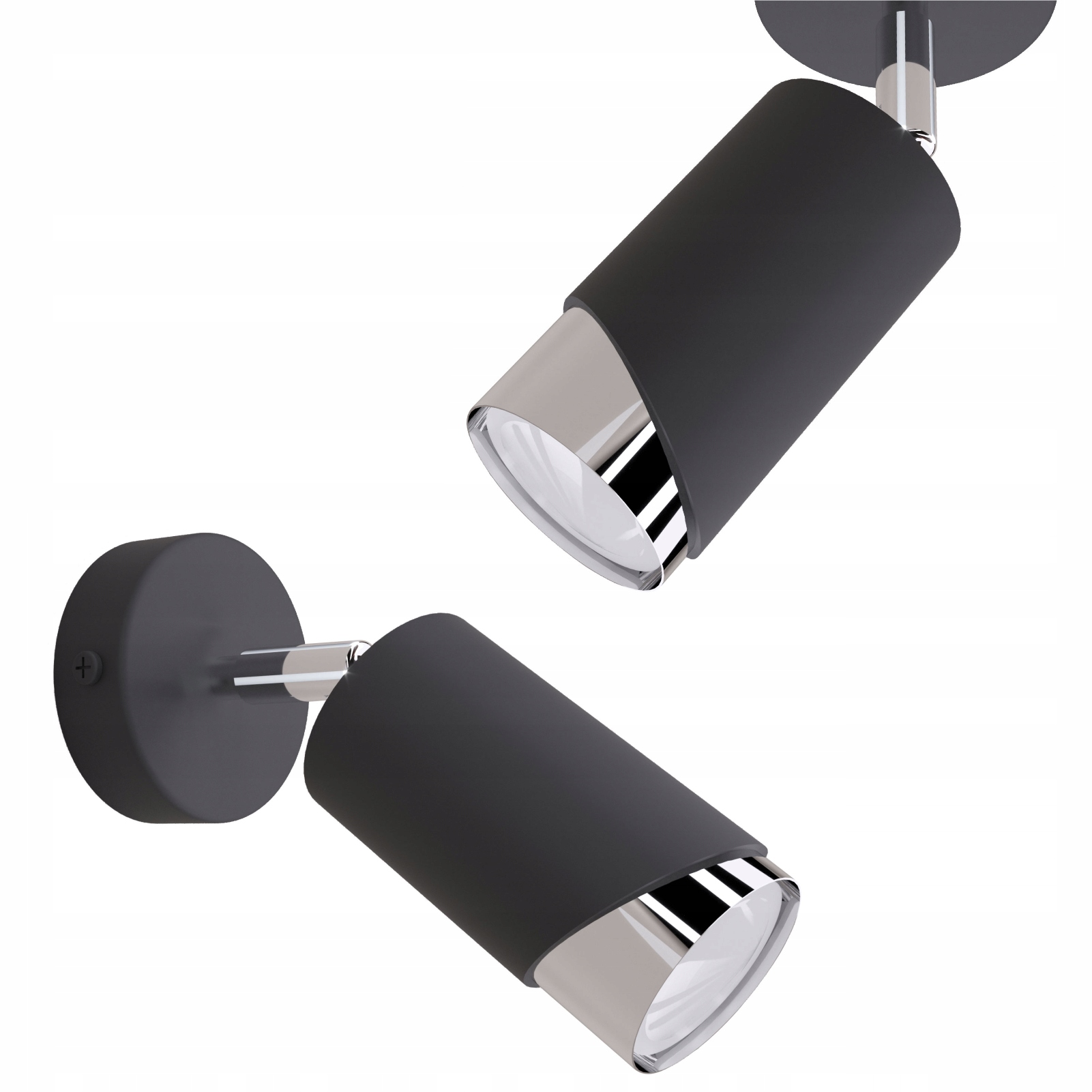 Stropní Svítidlo Stropní závěsná lampa Černo Stříbrná Pod Led Nástěnné svítidlo 1xGU10