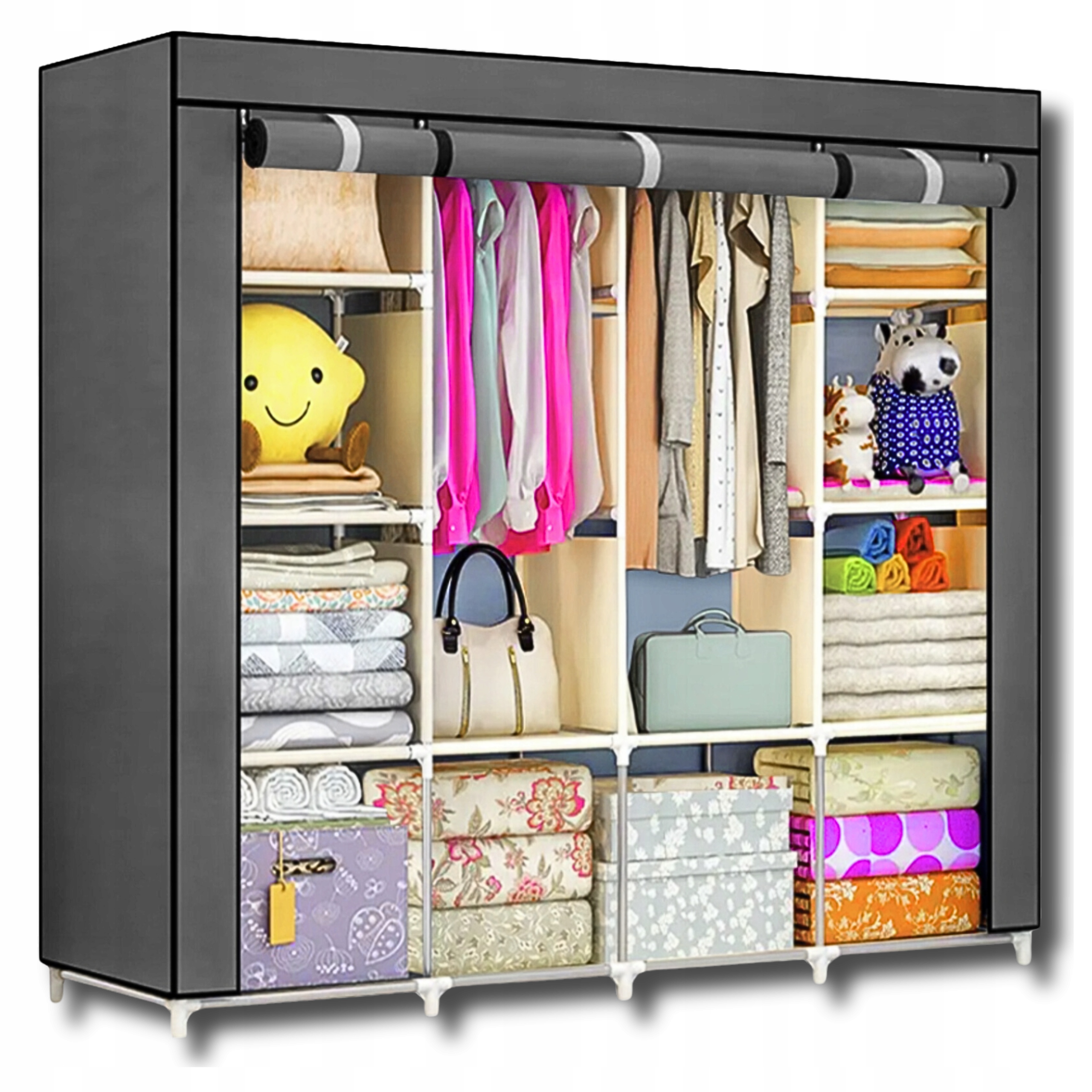 SZAFA MATERIAŁOWA tekstylna REGAŁ MATERIAŁOWY półka na buty GARDEROBA XXL