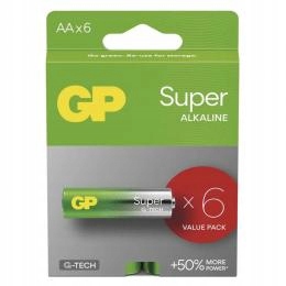 Bateria alkaliczna GP Super LR6 AA 1.5V 6 sztuk