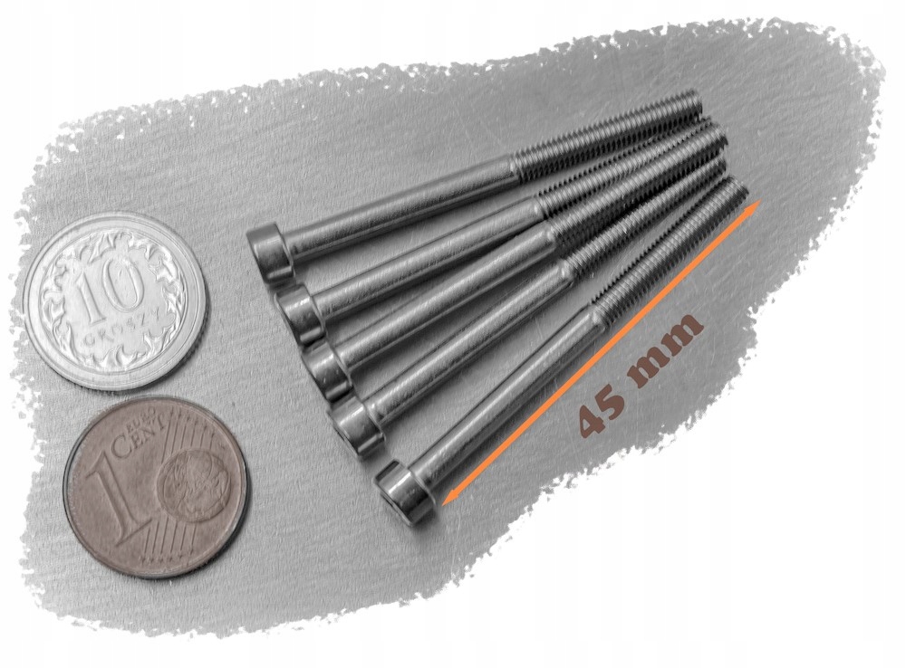 M3x45 ŚRUBA IMBUSOWA WALCOWA NIERDZEWNA A2 912(50) Kolor srebrny