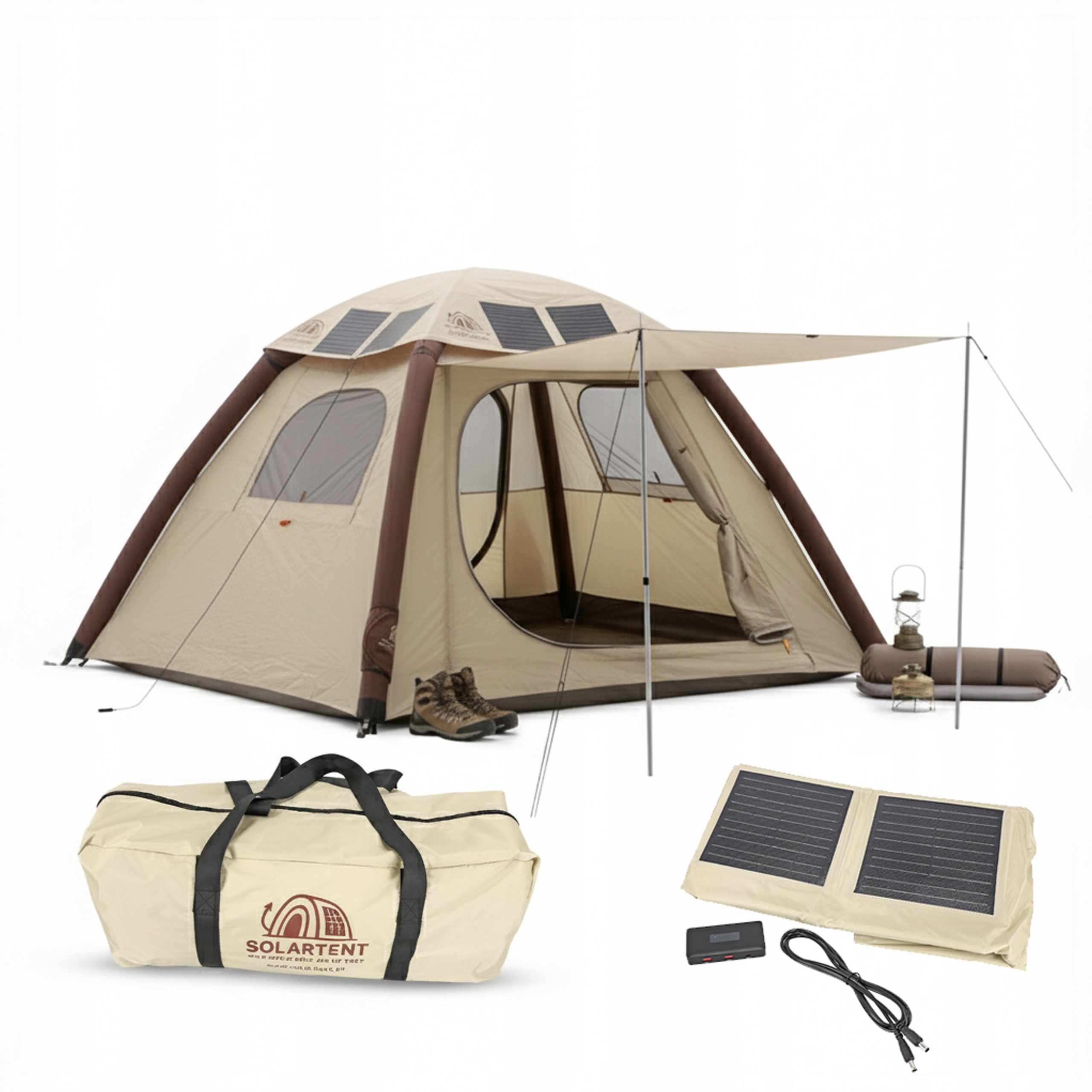 Stan pro 3 osoby Kempingový Voděodolný Rodinný Nafukovací