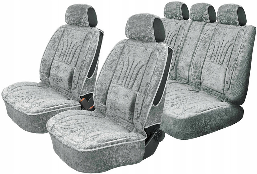 POKROWCE NA FOTELE SIEDZENIA SAMOCHODOWE GRUBE MOCNE WELUROWE PROFILOWANE