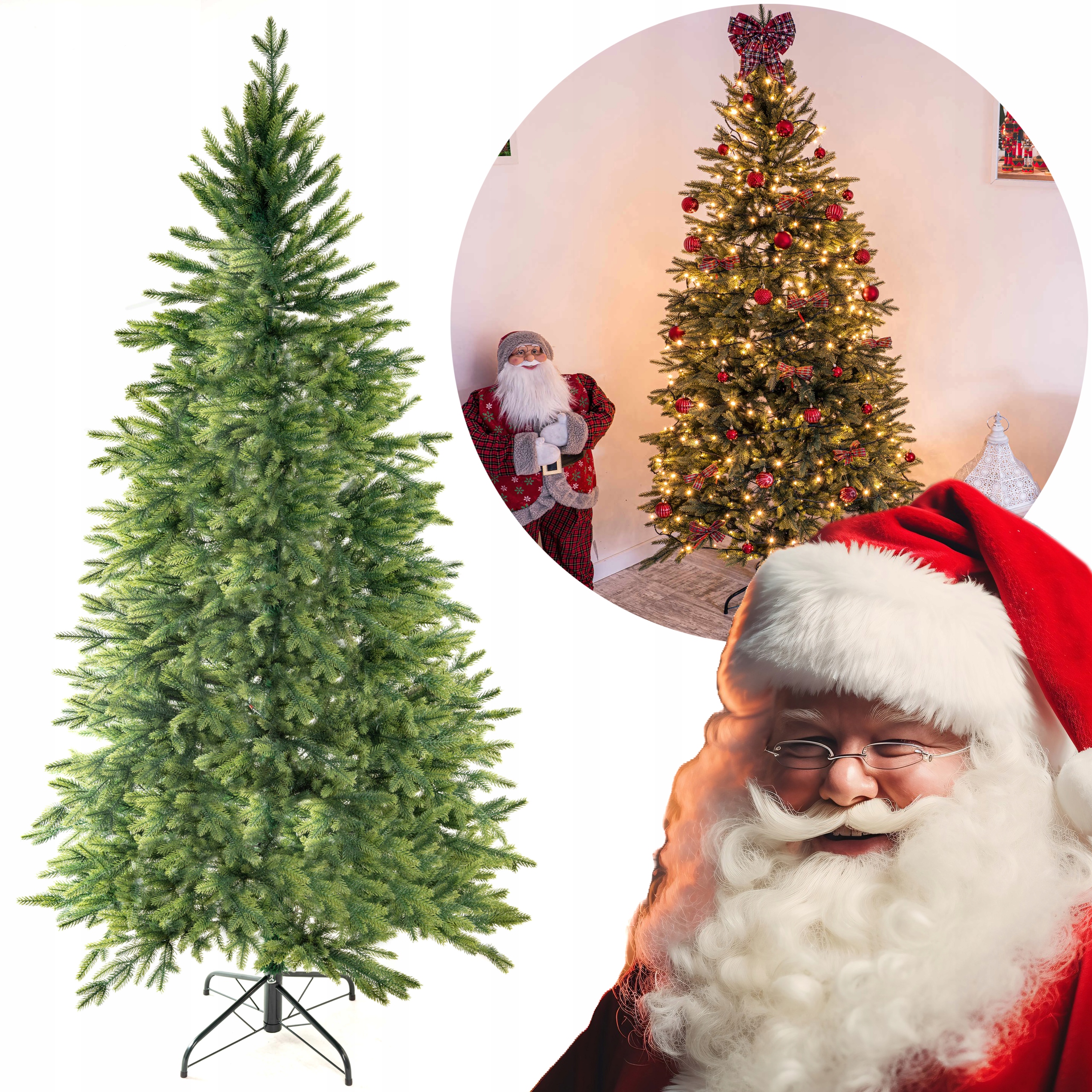 Umelý Zelený Vianočný Stromček 220 cm Full Pe 10 100 % svetlé koncovky Silikónový