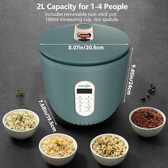 Mały Garnek Audecook 2L na Ryż - Idealny dla 1-4 Osób Model AC300