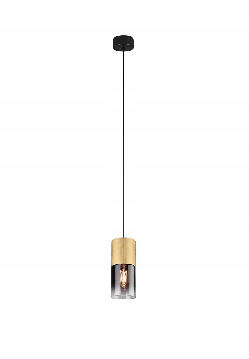 Závěsná lampa Robin zlatá s kouřovým stínidlem Trio