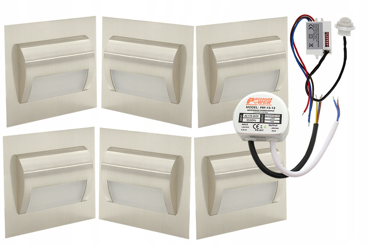 Svítidlo Obruba na schody Set 6 Ks