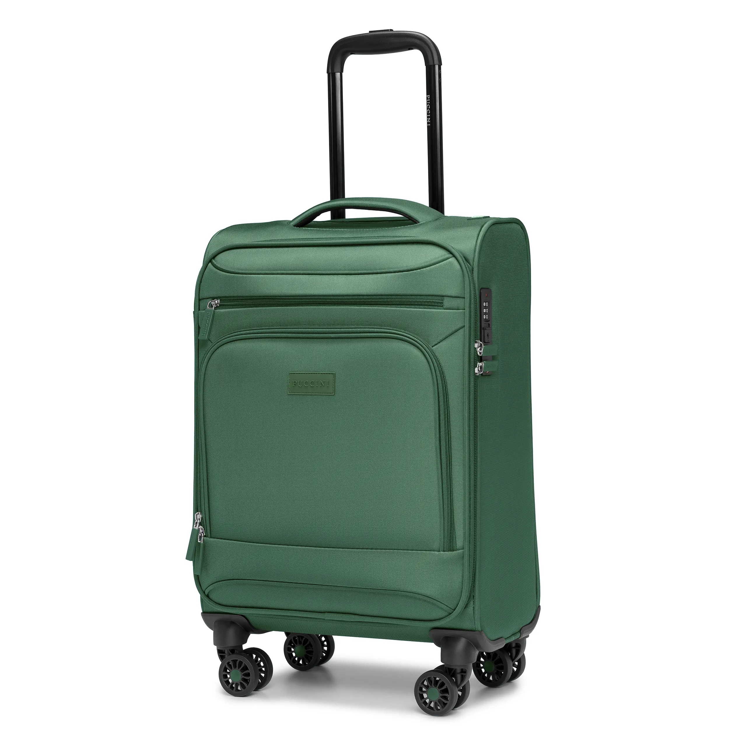Walizka Kabinowa Podróżna Miękka Na Kółkach Puccini Zielona EM50255C-5