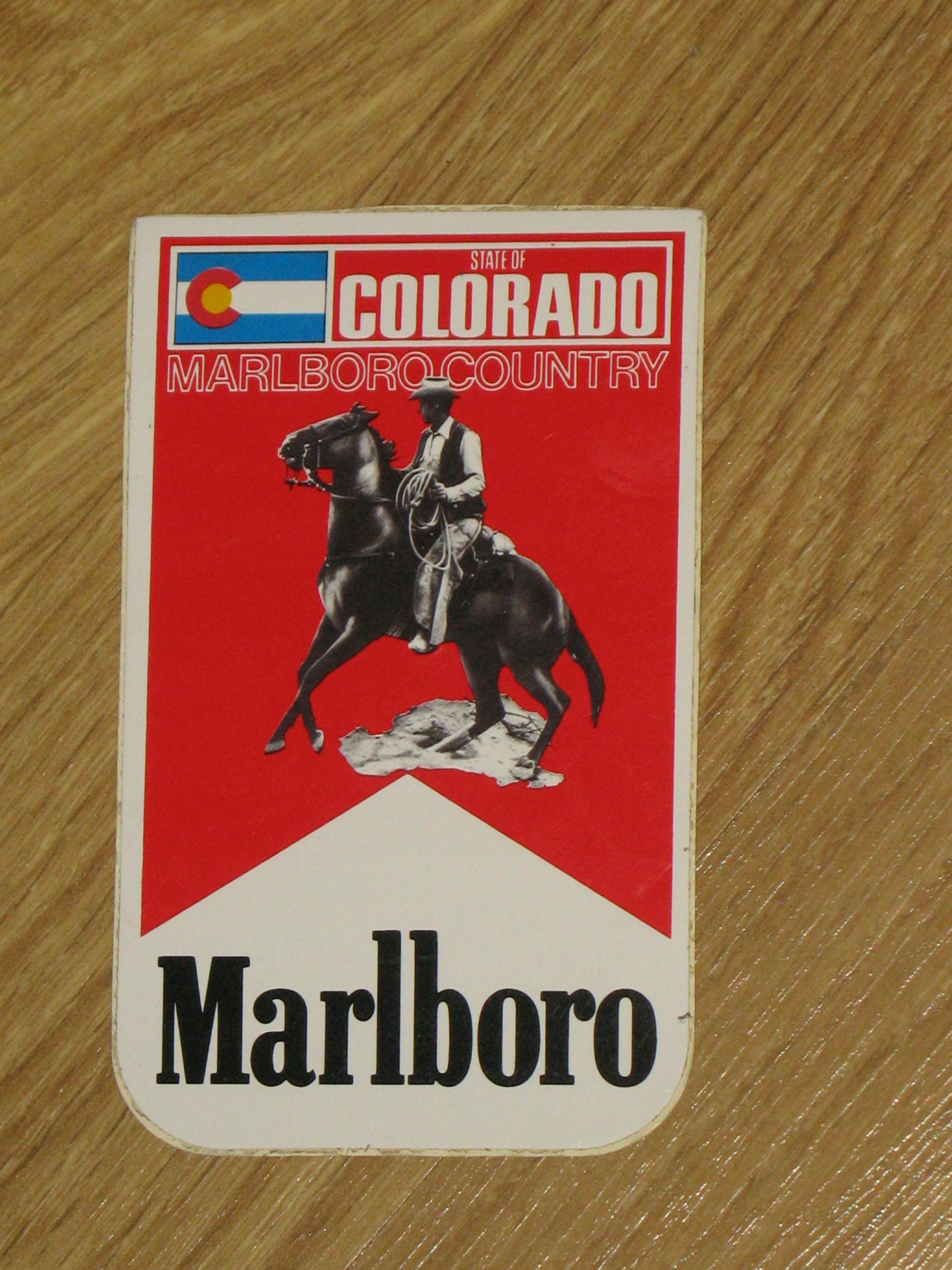 MARLBORO COUNTRY COLORADO oryginalna naklejka z PRL
