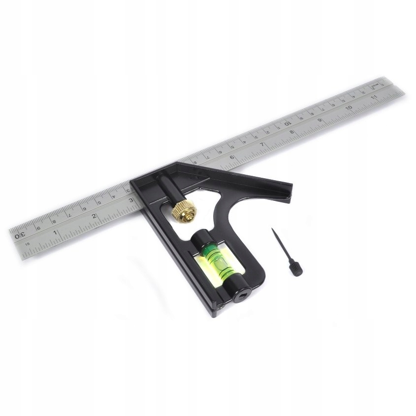 

Aluminiowy kątownik uniwersalny 300mm z poziomicą