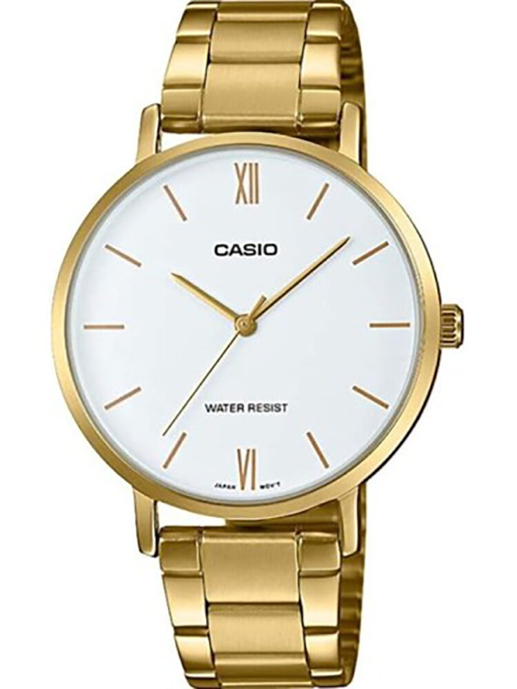 Pánské Hodinky Casio MTP-VT01G-7B Zlatý Quartzový Náramek Pro Kluka