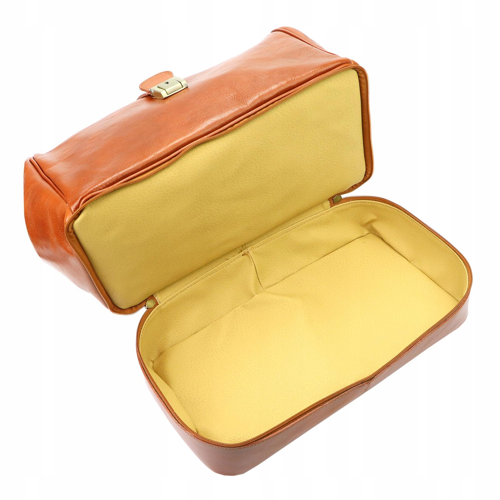 Skórzana biglowa torba lekarska Old School Vintage MD2 Camel Kolor brązowy