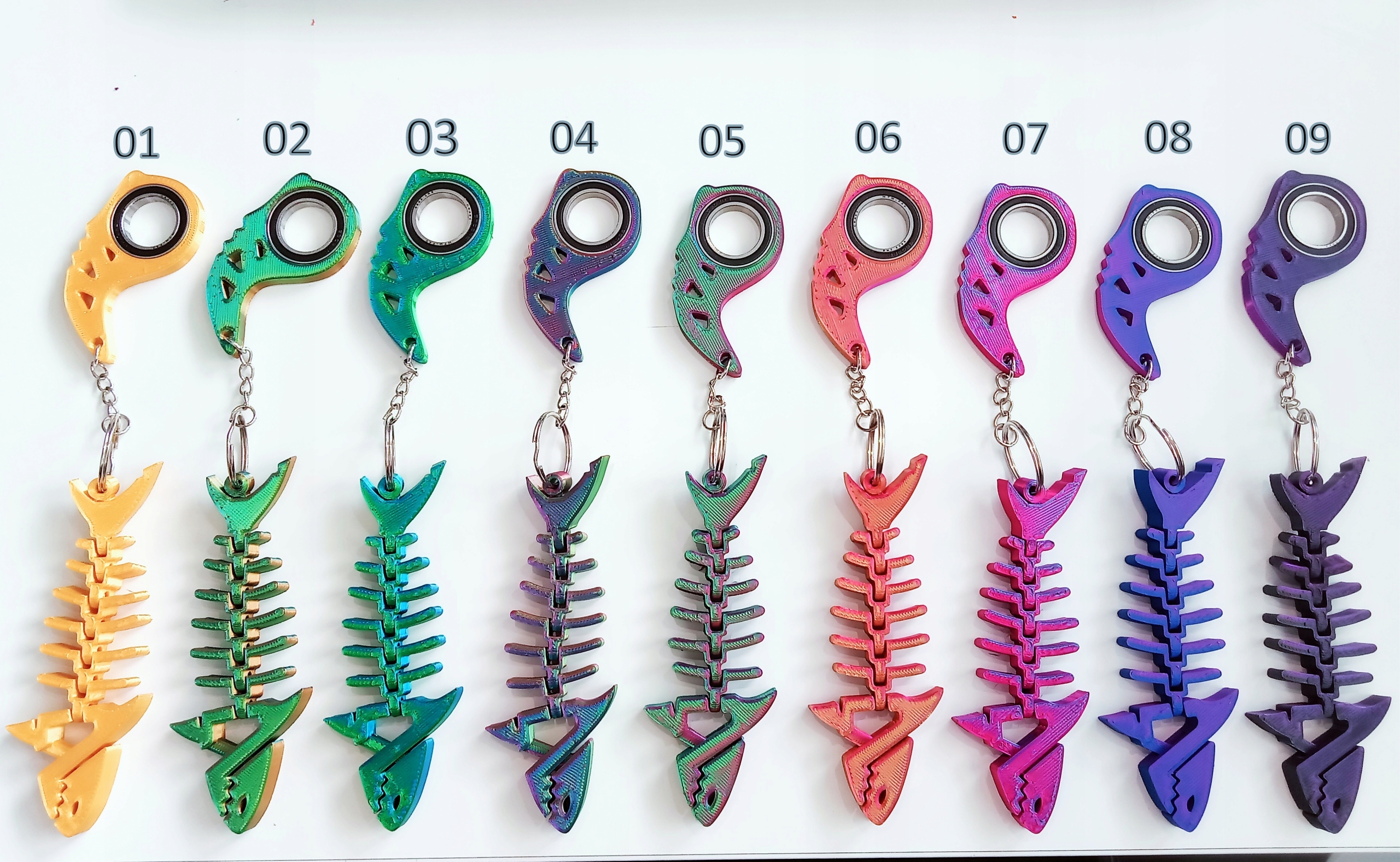 Keyspinner Keyrambit + Rekinek TikTok Key -KOLORY brelok Kod producenta Key1