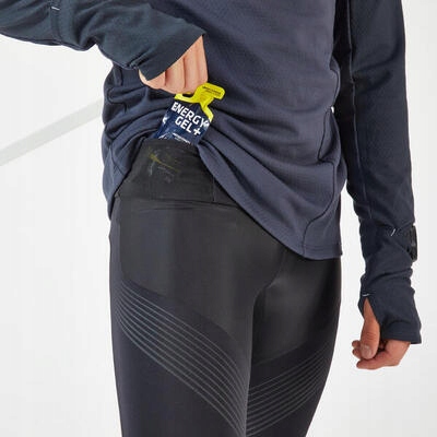 Legginsy do biegania męskie Kiprun Kolor czarny