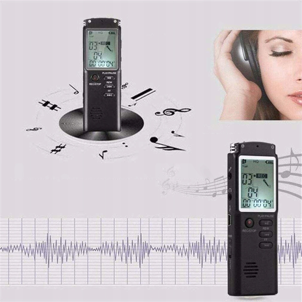 ODTWARZACZ MP3 dyktafon 16 GB + SŁUCHAWKI CYFROWY dyktafon audio Marka Inna