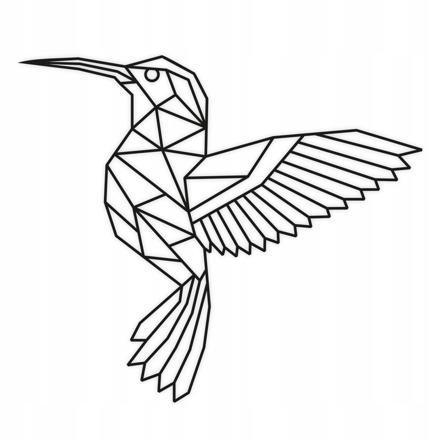 Ozdoba na ścianę KOLIBER GEOMETRYCZNY A218 40x34