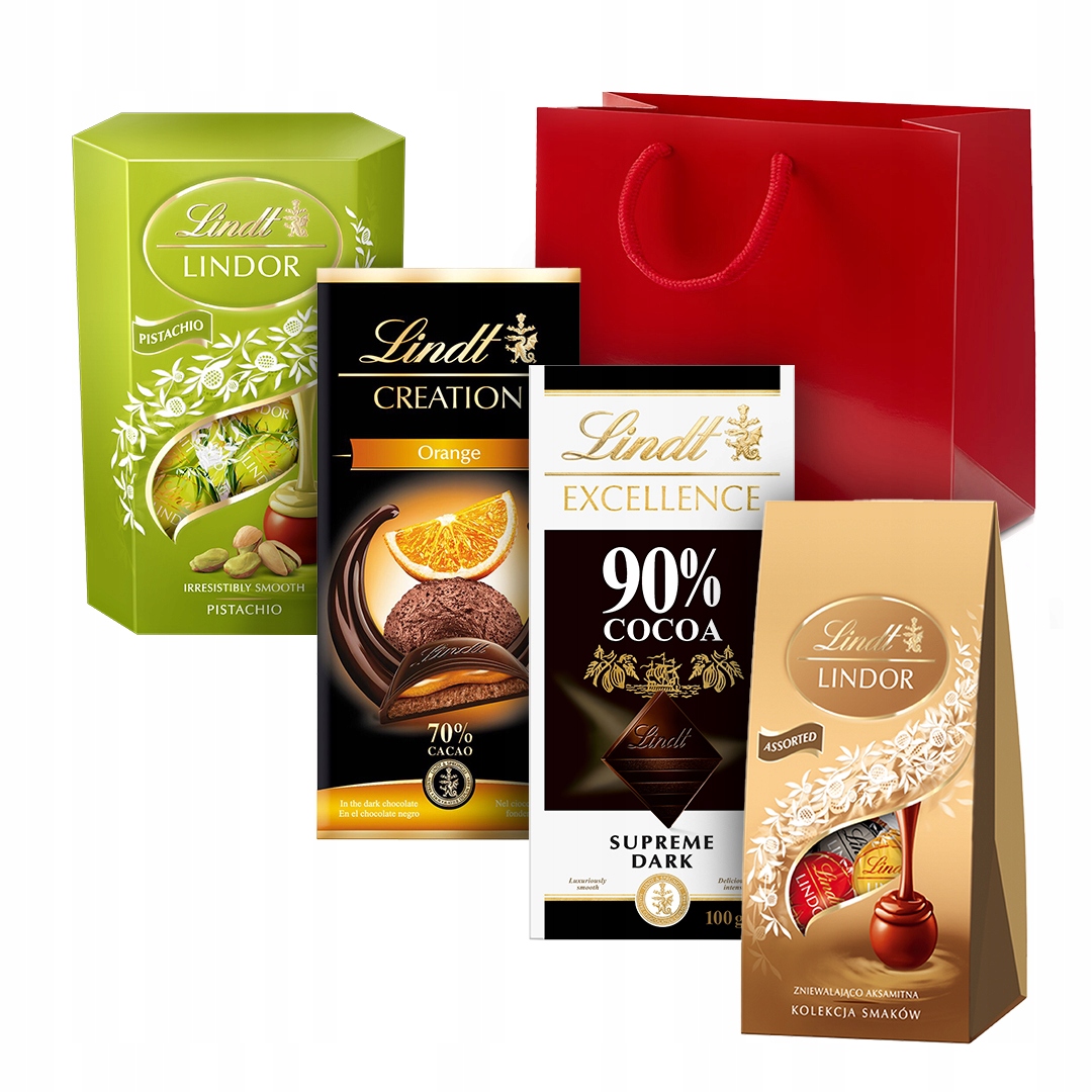 Zestaw prezentowy Lindt na imieniny czekolady pralinki Lindor 550g