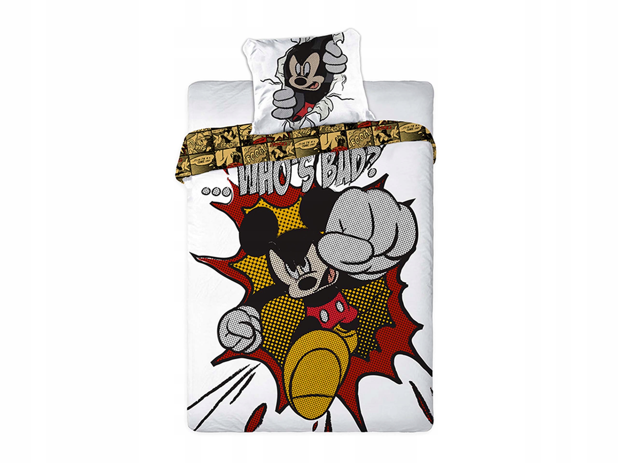 POŚCIEL DWUSTRONNA BAWEŁNIANA 160x200 MYSZKA MIKI MICKEY MOUSE