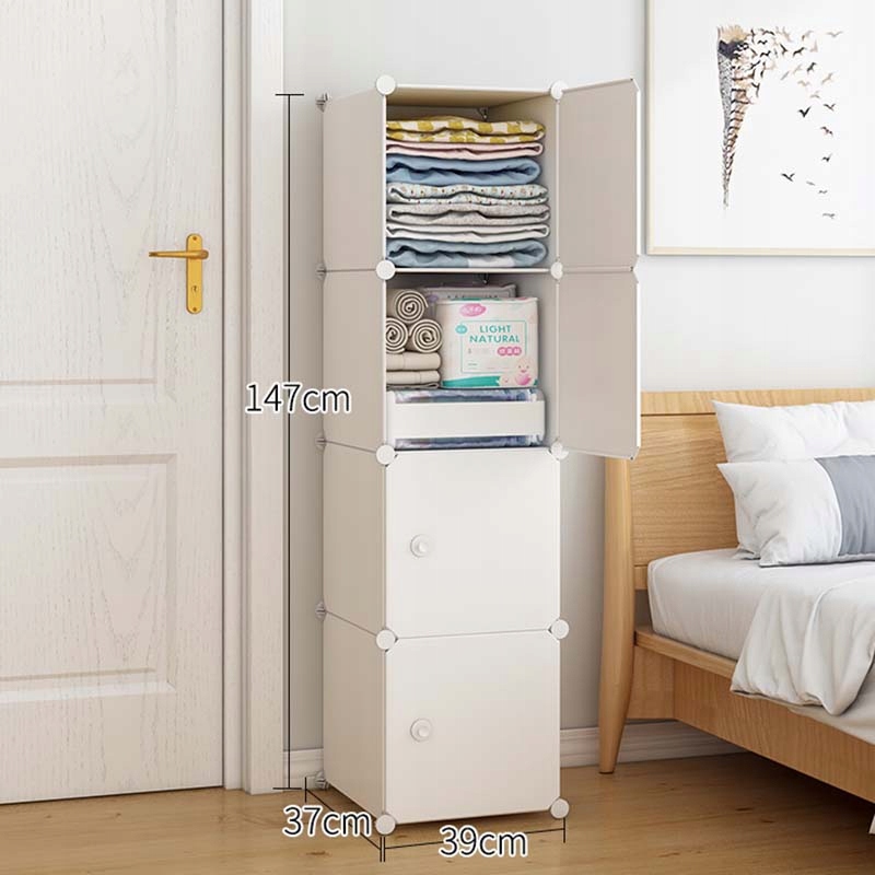 SZAFA MODUŁOWA GARDEROBA UBRANIOWA BIAŁA REGAŁ ZAMKNIĘTY Kolekcja brak