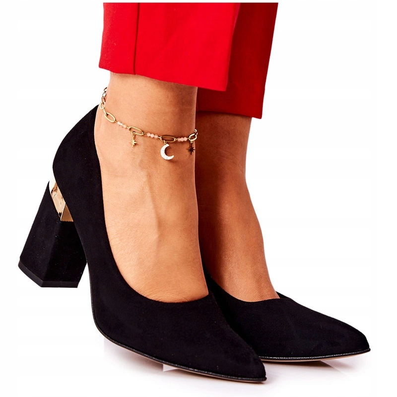 Semišové Lodičky Lewski 3117 Černé 36