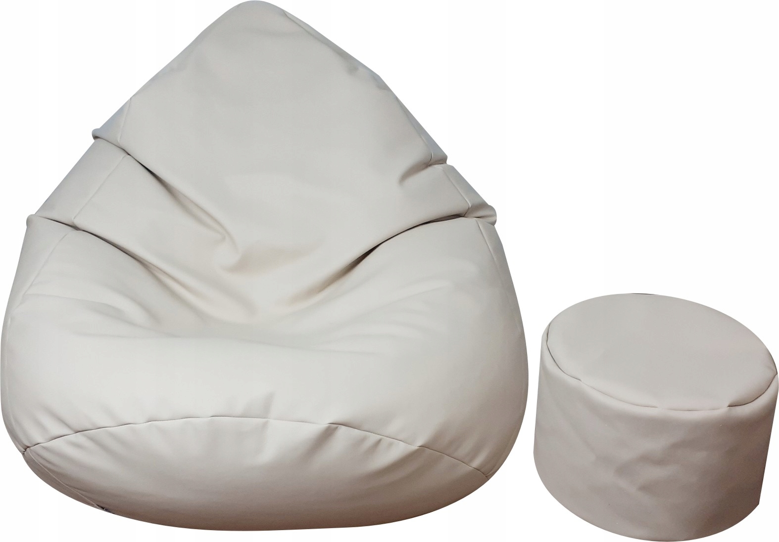 

Pufa Worek Maxi Fotel Sako Beżowa XXXXL+ Podnóżek