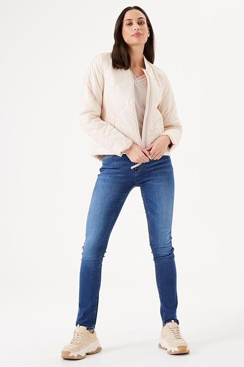 Garcia Prošívaná Bunda S Krémovým Zipem, 6FA