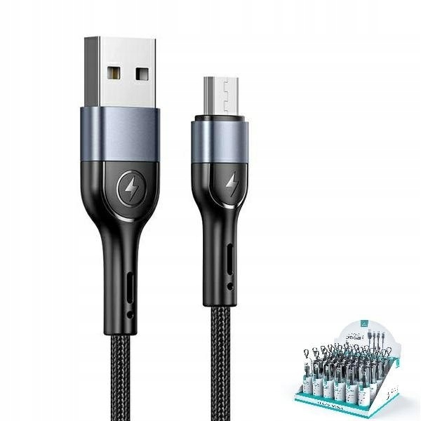 Usams Kabel pleciony U55 2A micro USB1szt. for set U55 czarny/black 1m SJ45