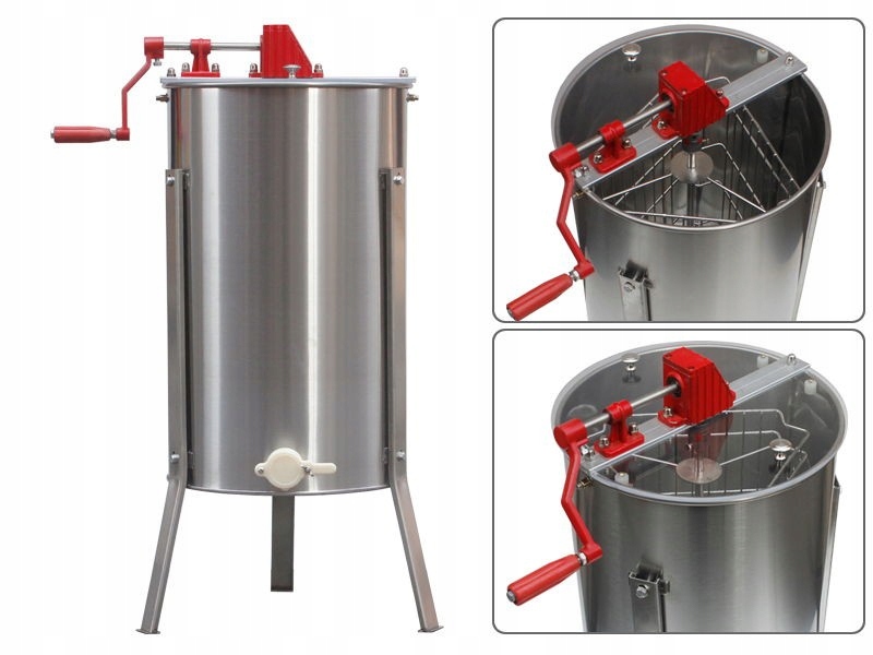 Medomet na med 3-rámkový, ruční, nerezový, Velkopolský BRCtech