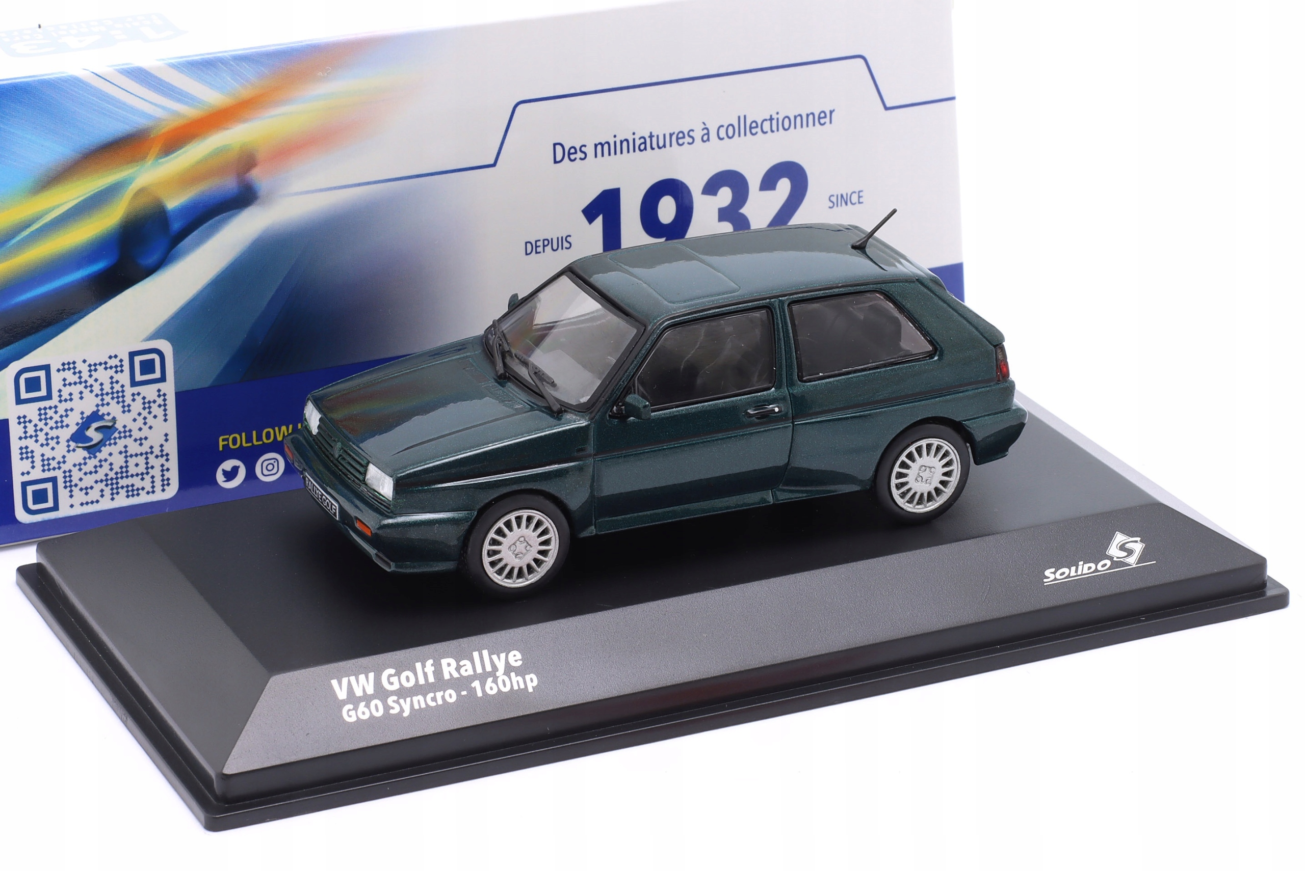 Solido Volkswagen Golf Rallye G60 Syncro 1989 Dark Green metallic 1:43