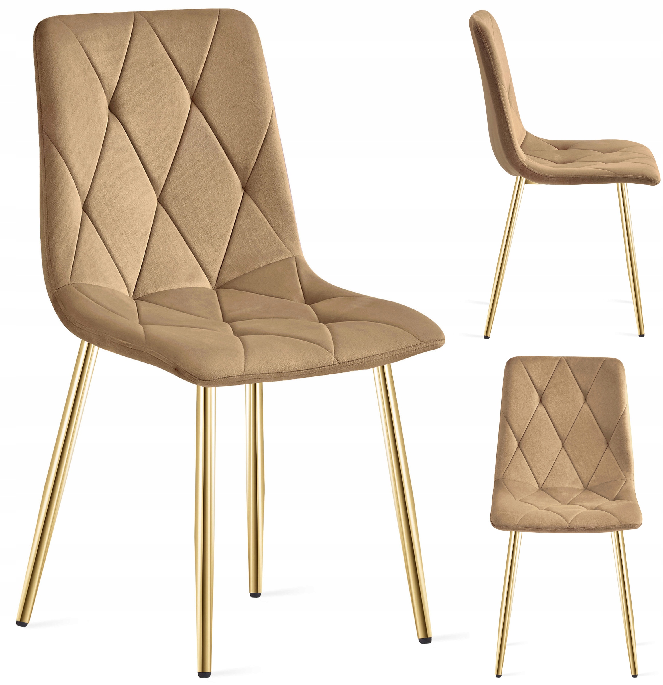 Krzesło Tapicerowane Welurowe Velvet Do Salonu Kuchni Jadalni Lumines