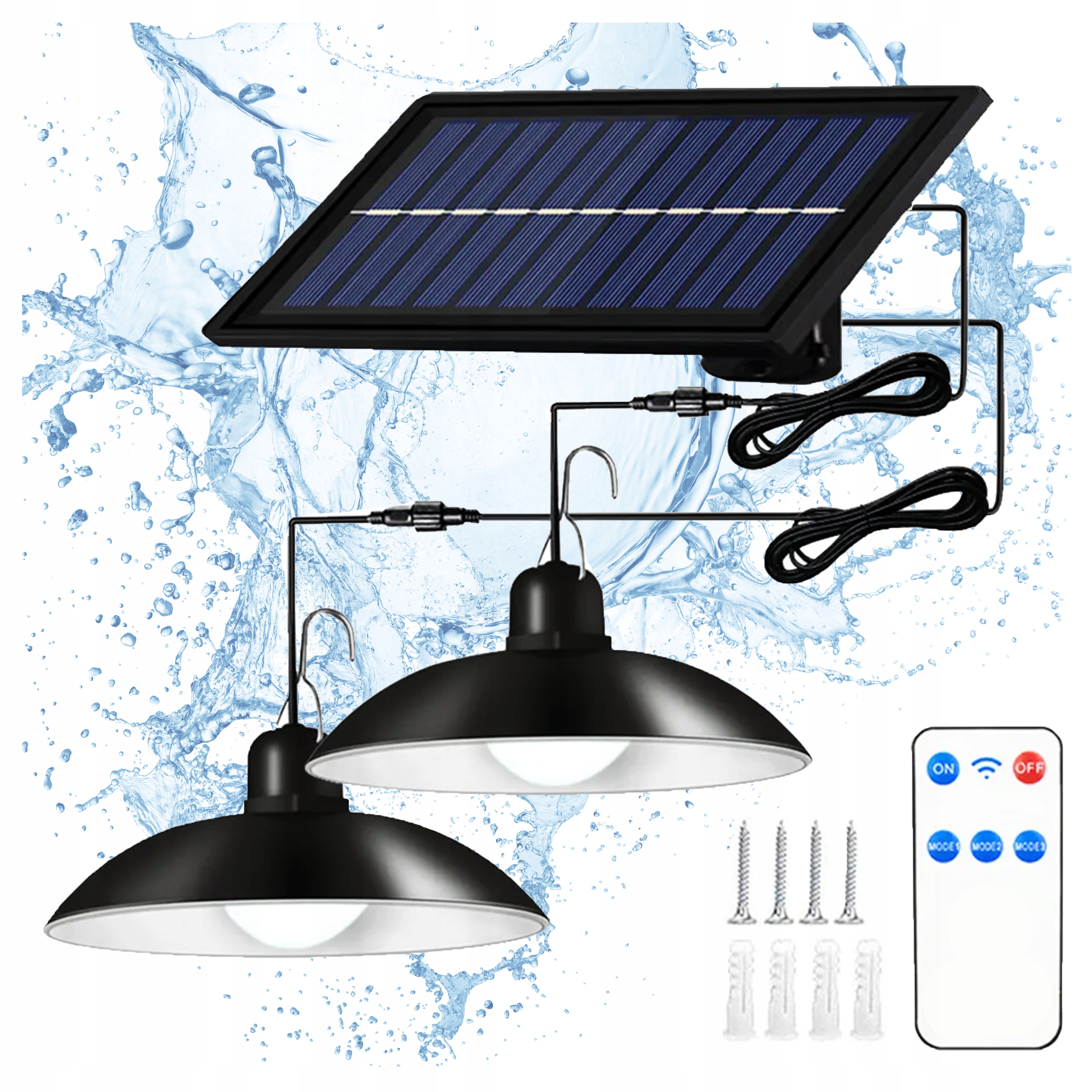 

Lampa Solarna Led Wisząca 2X Żyrandol Pilot
