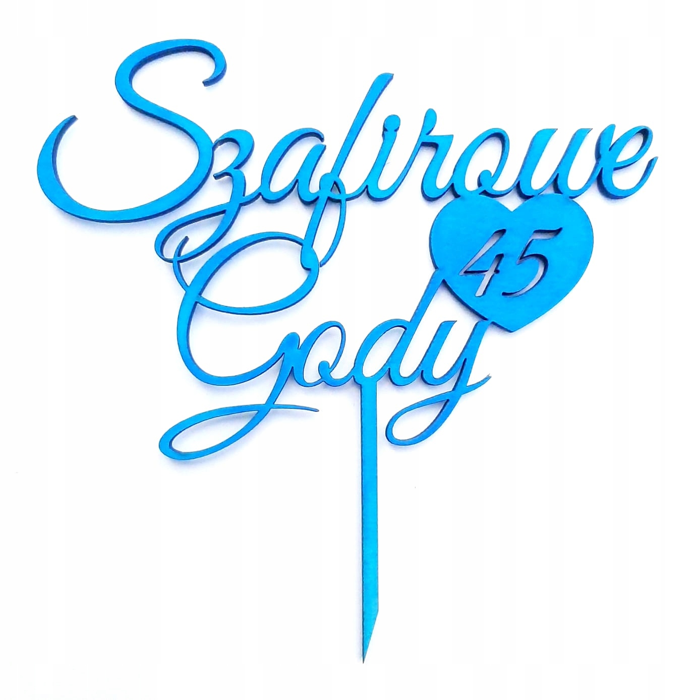 

Szafirowe gody 45 rocznica ślubu topper dekor