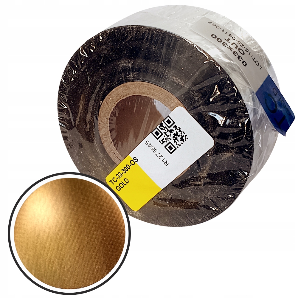 Folia Kalka Termotransferowa 33/300m Żywica Złota