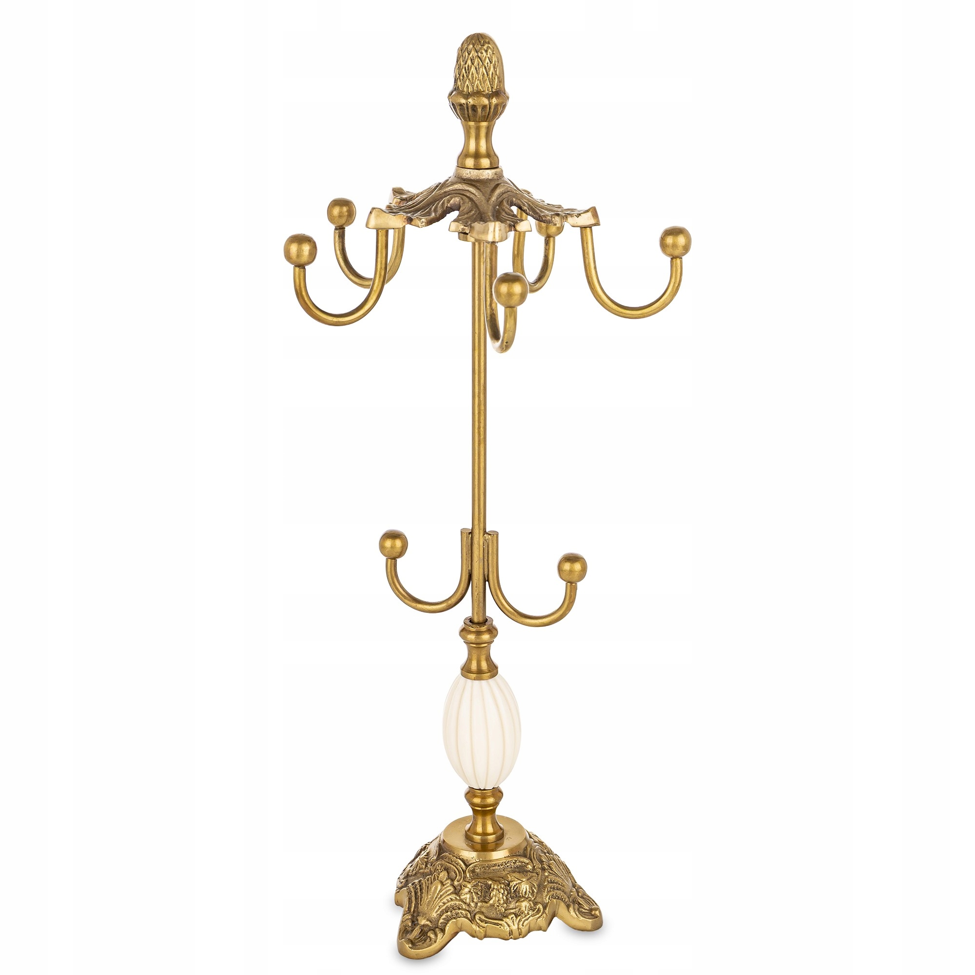 Stojan na šperky, světle zlatý, stojící ozdoba, dekorace, věšák