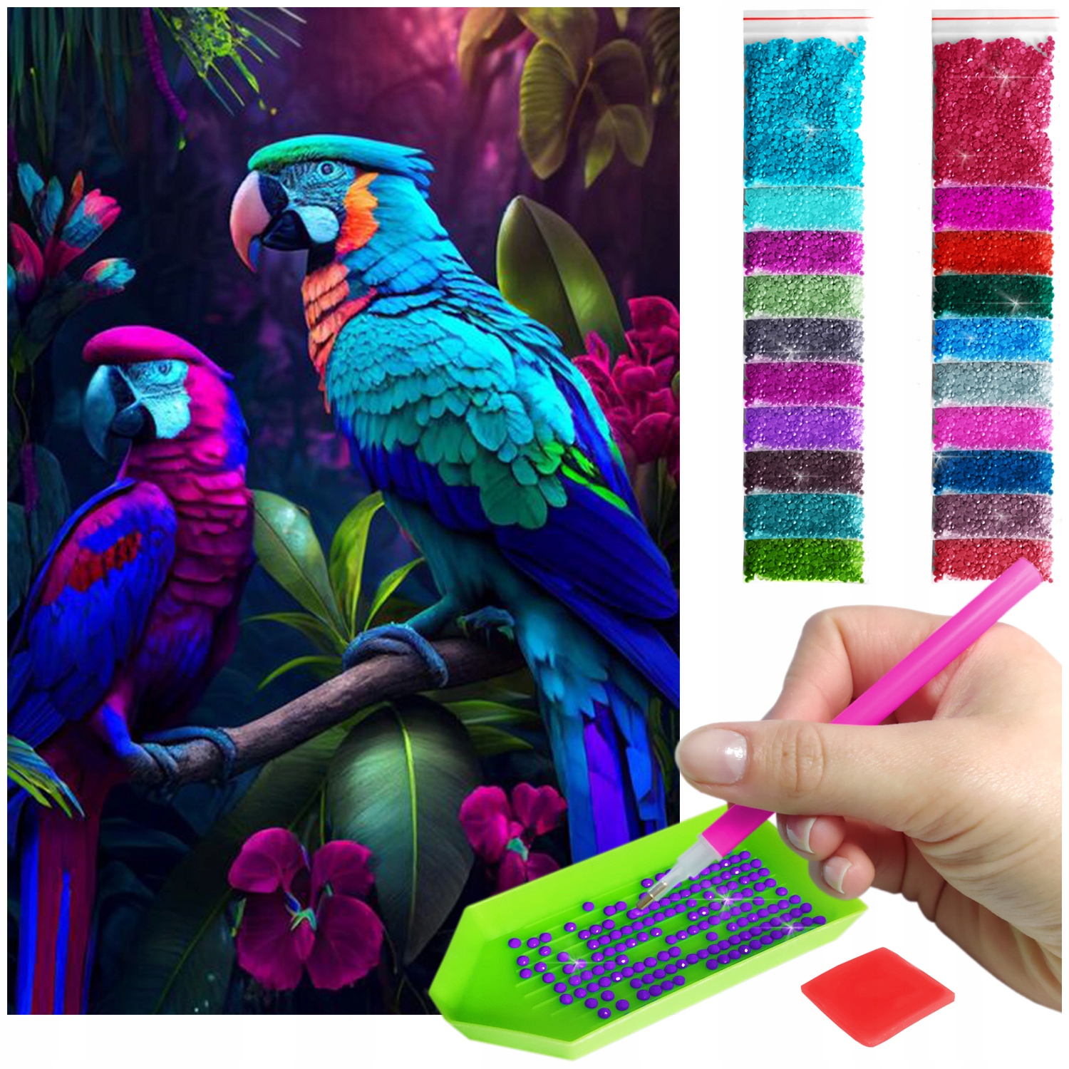 Haft Diamentový Velký 60x40cm Diamond Painting Mozaika Diamentové Příslušenství