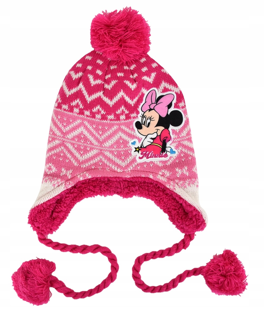 

czapka zimowa Myszka Minnie peruwianka miś 52