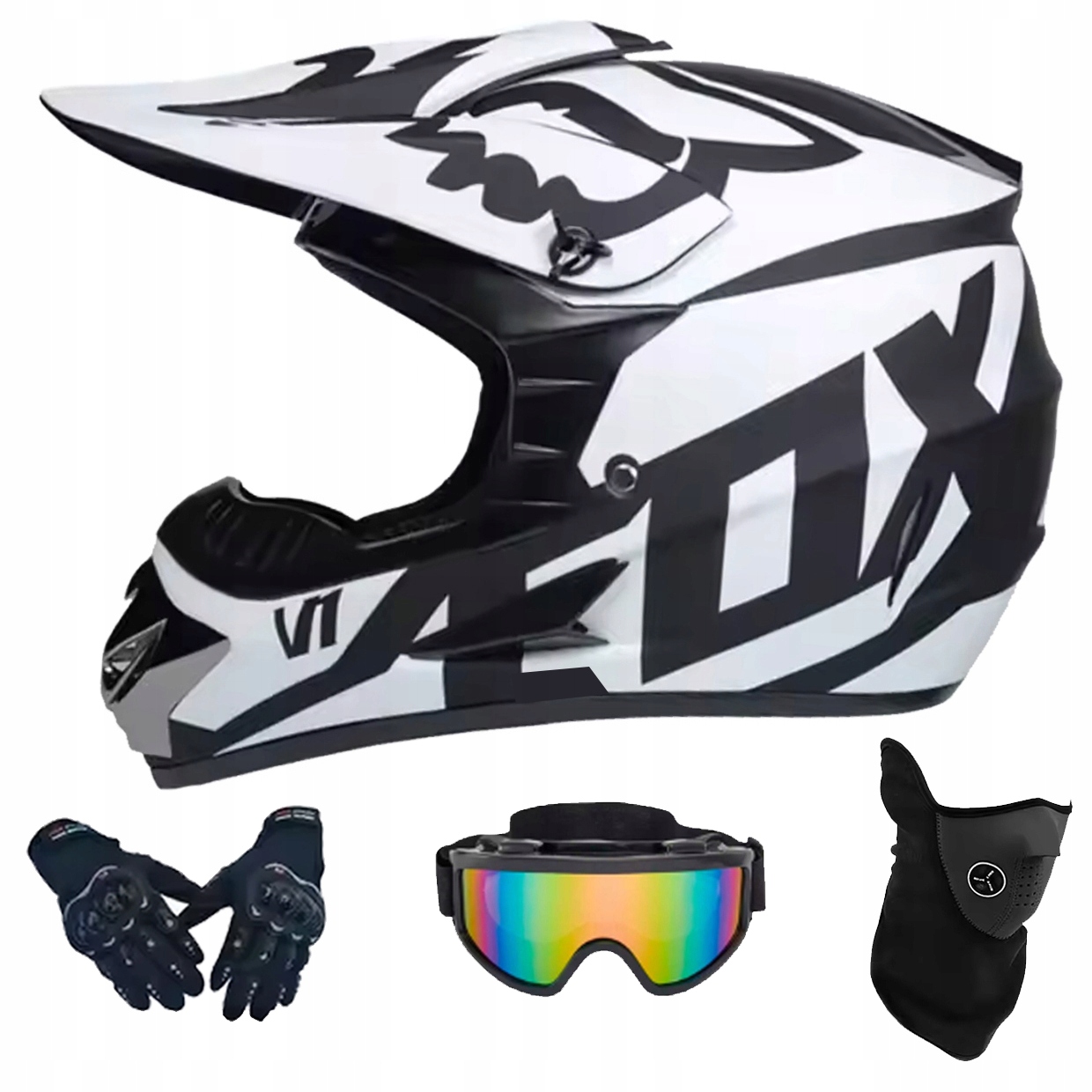 Helma Na Elektrickou Koloběžku Cross Enduro Quad Bmx Helma Brýle Rukavice S