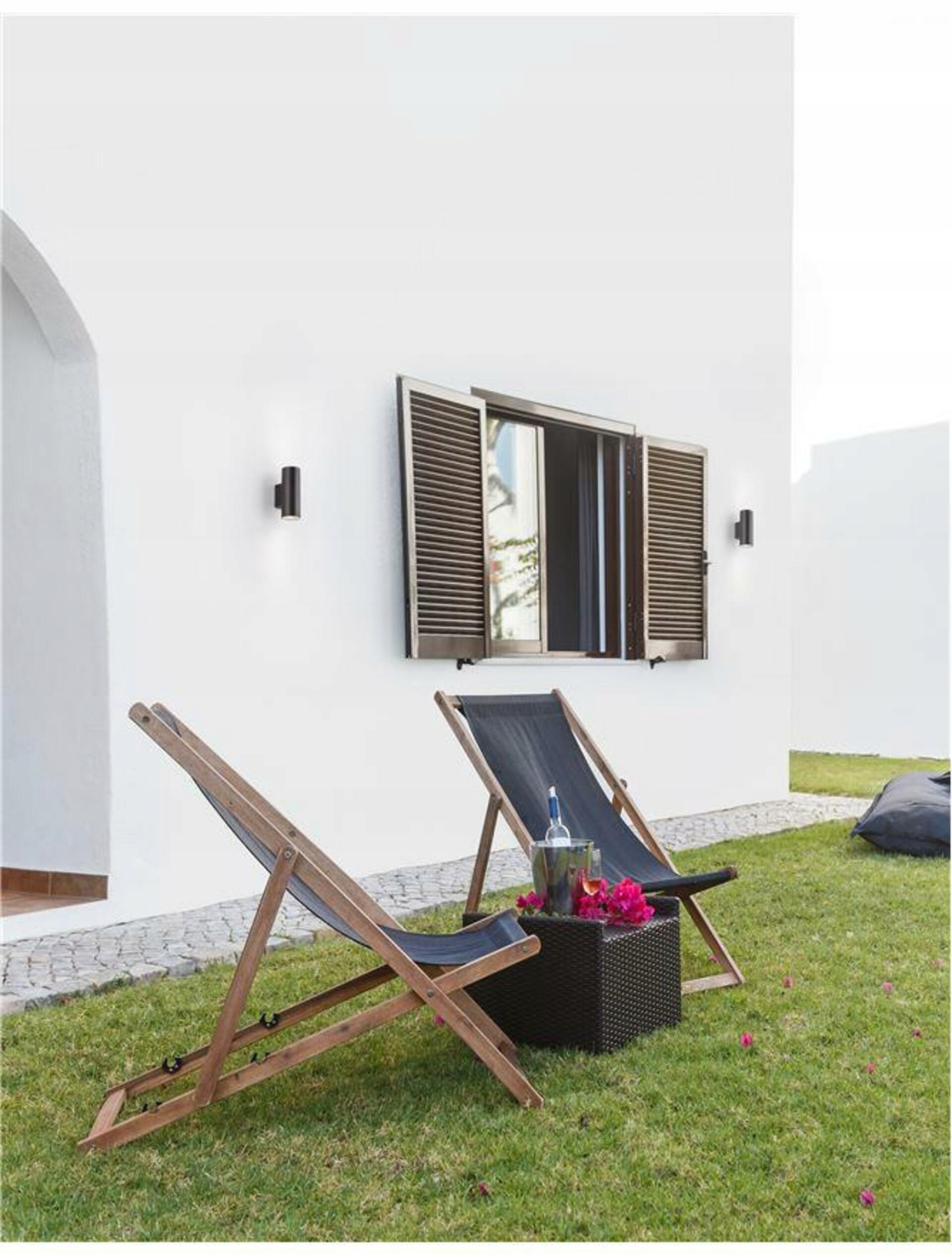 Nova Luce venkovní nástěnné svítidlo Nodus antický hnědý hliník skleněný di