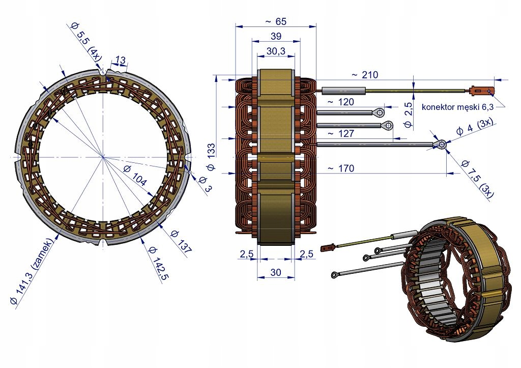 Stojan alternatora EX257000 A120 Bizon EXPOM KWIDZYN eu Producent części Expom