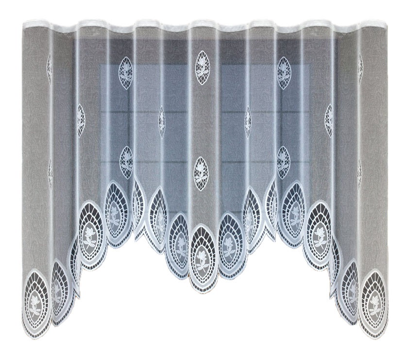 

Biała Firanka Żakardowa Z Taśmą 160x300cm