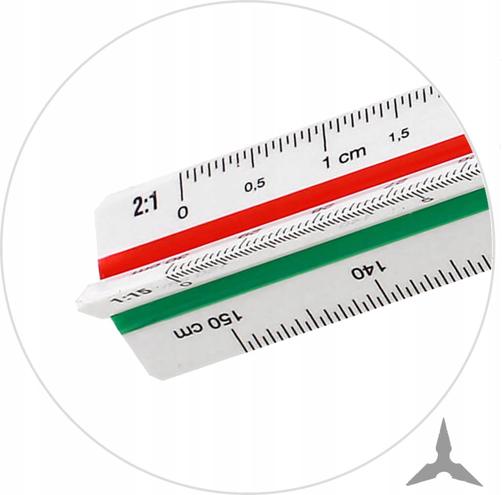 Skalówka trójkątna plastikowa Leniar Mechanik 30cm