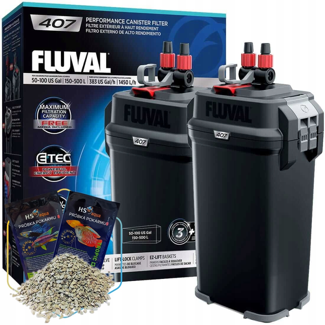 Levně Hagen Fluval 407 Vnější Filtr až 500L Bonus