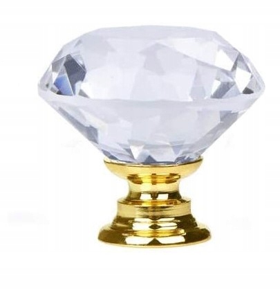 

Uchwyt Gałka Kryształowa 30mm Kryształ Złota