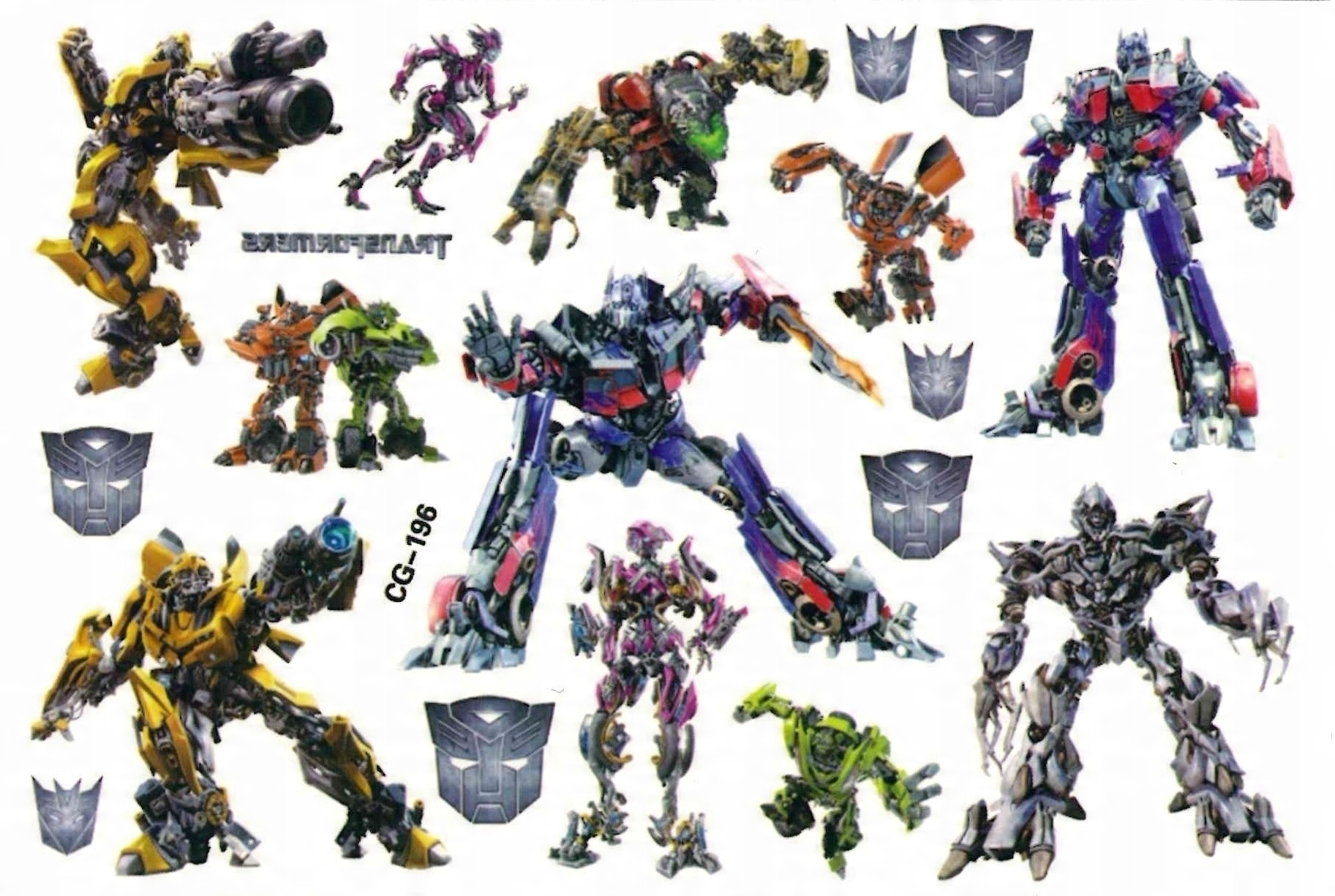 

Tatuaż zmywalny dla dzieci Transformers CG196