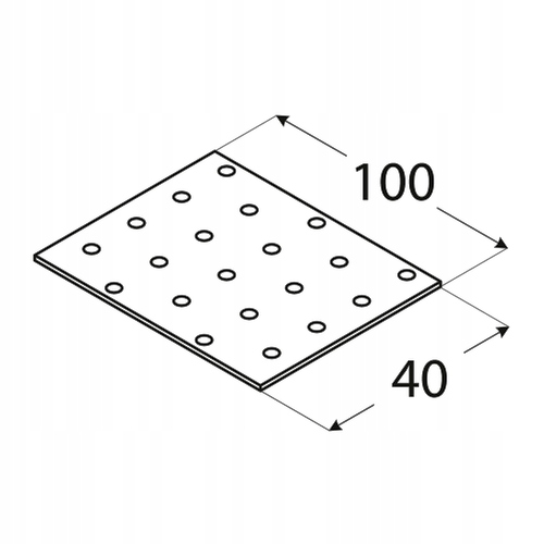 PP2 PŁYTKA PERFOROWANA ŁĄCZNIK CIESIELSKI 40x100x2 10szt PŁASKOWNIK DOMAX Producent Domax