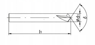 Fazownik nawiertak VHM fi 12 60* FREZ WĘGLIK 48HRC Zastosowanie stal