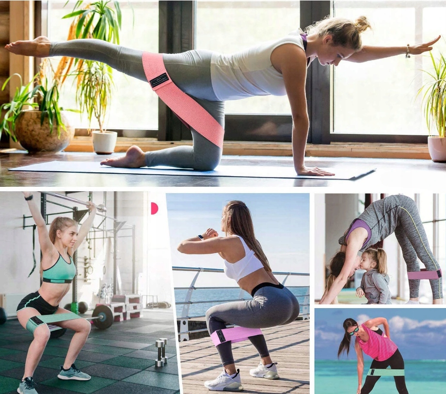 GUMY OPOROWE TAŚMY MATERIAŁOWE DO ĆWICZEŃ FITNES Grubość 4 mm