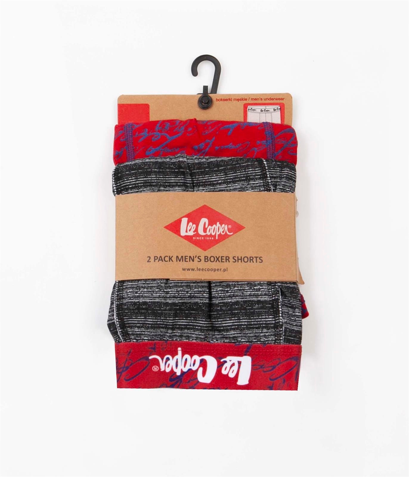 

Lee Cooper Bokserki 2-pak Duobox 9535 Red Blac XXL
