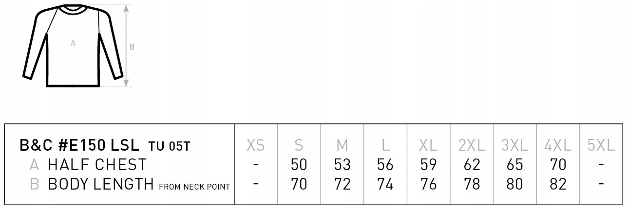 KOSZULKA Z DŁUGIM RĘKAWEM B&C XXL Red Marka B&C