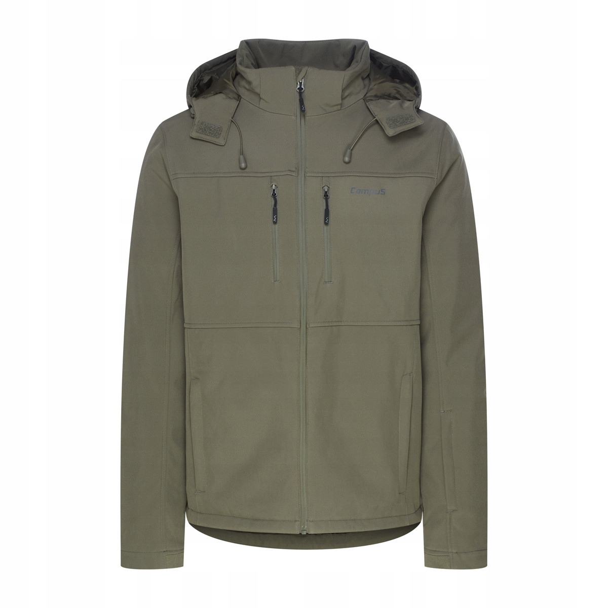 Pánská zateplená softshellová bunda s kapucí Urrus Campus olivová 3XL